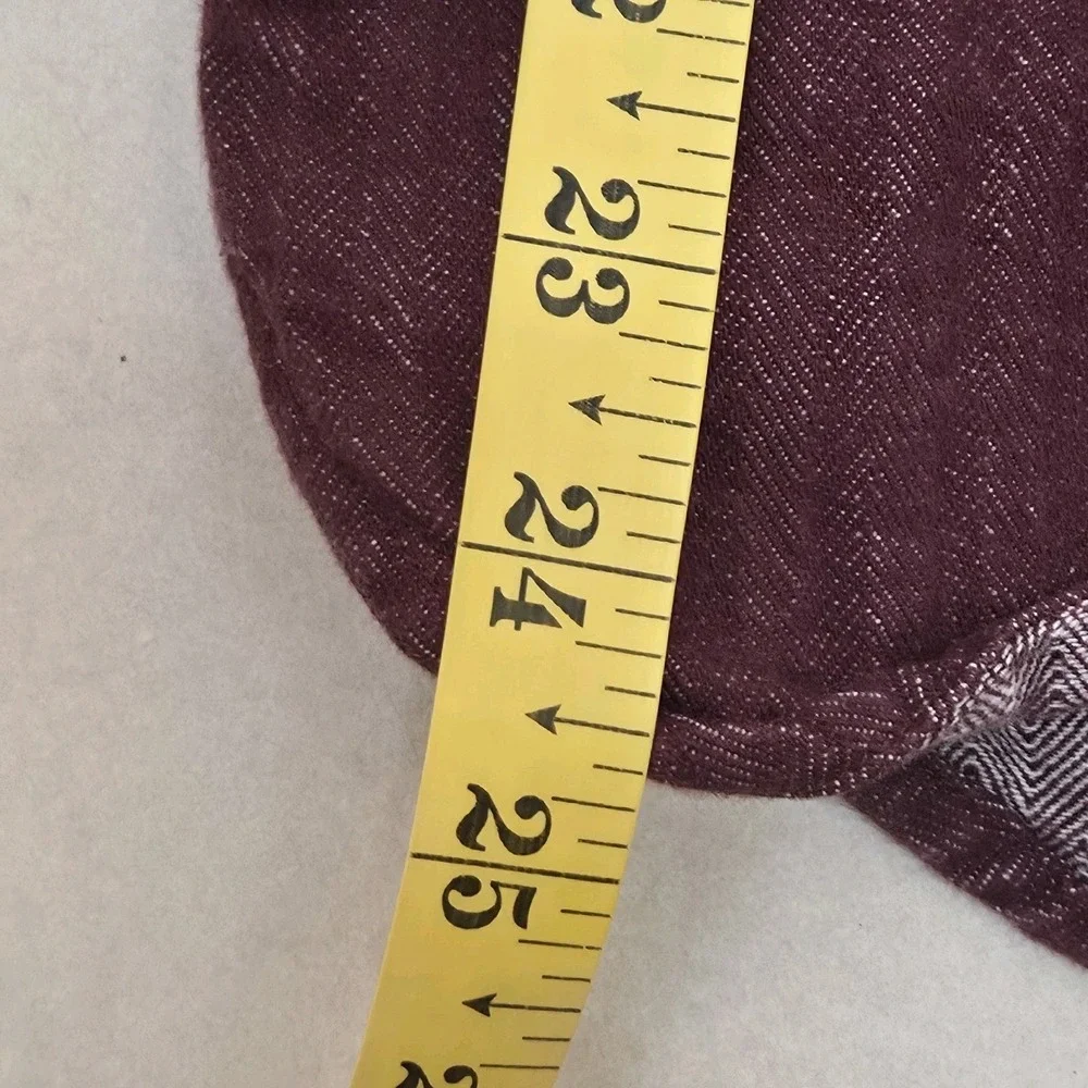Banana Republic Heritage Button Down Shirt Mens Medium Herringbone Dark Cherry
